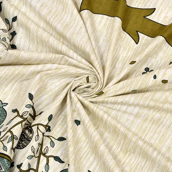 Green_Cotton_Prosperity_Tree_Double_Bedsheet_With_Pillow_Cover_70X100_Cm